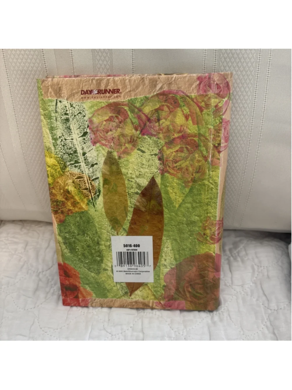 Address Book With Floral Cover & Back With Tabbed Dividers